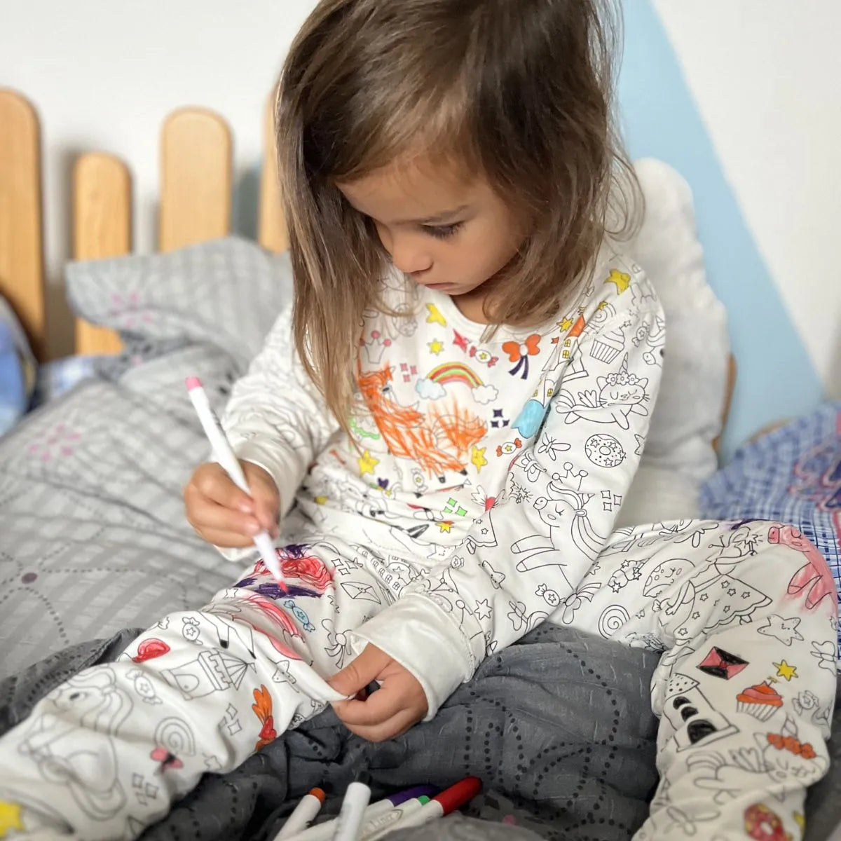 ColorCozy – Ensemble pyjamas unisex • Princesses et licornes