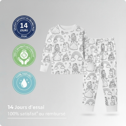 ColorCozy – Ensemble pyjamas unisex • Princesses et licornes