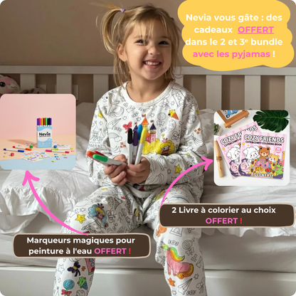 ColorCozy – Ensemble pyjamas unisex • Princesses et licornes