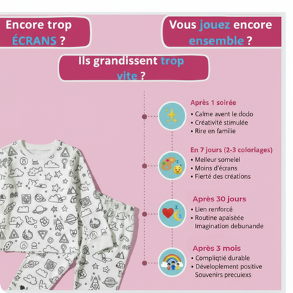 ColorCozy – Ensemble pyjamas unisex • Princesses et licornes