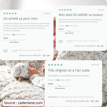 ColorCozy – Ensemble pyjamas unisex • Princesses et licornes