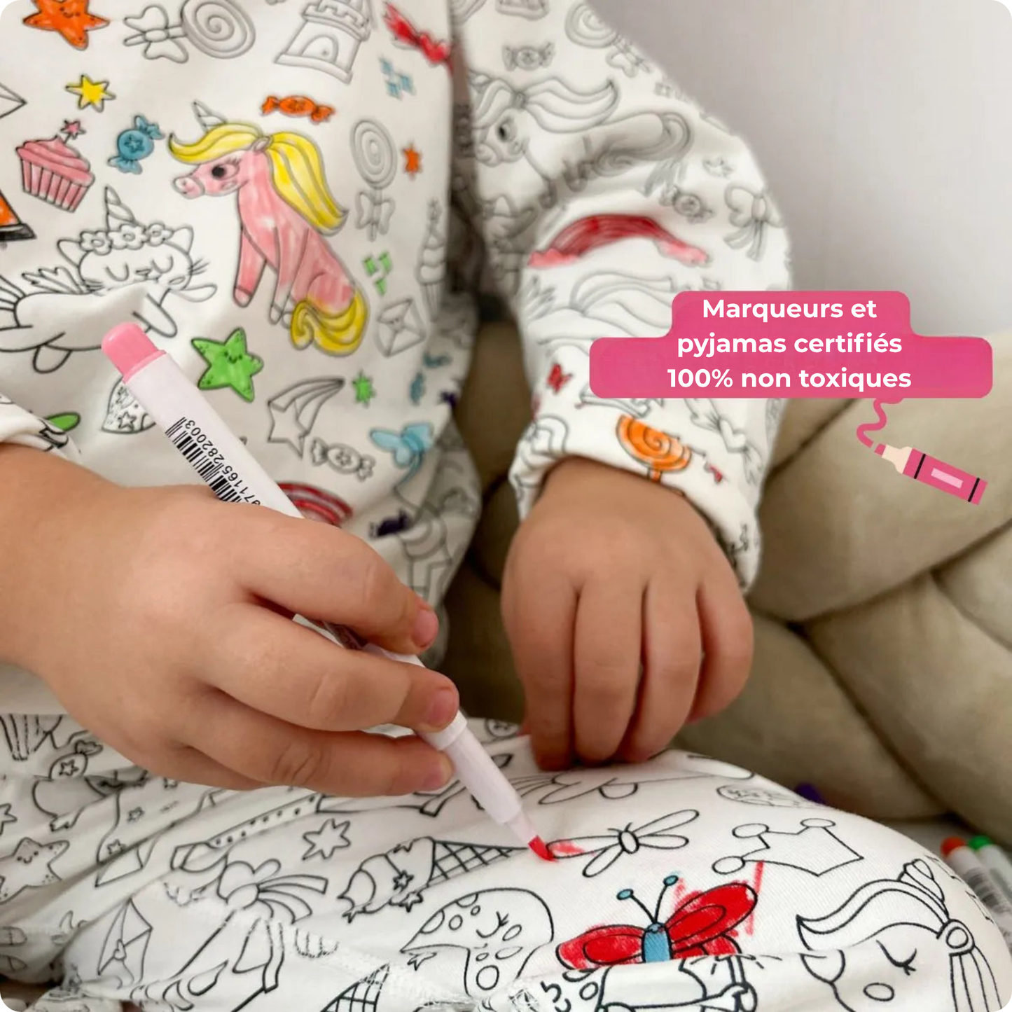 ColorCozy – Ensemble pyjamas unisex • Princesses et licornes