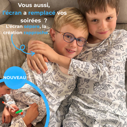 ColorCozy – Ensemble pyjamas unisex • véhicule robuste.