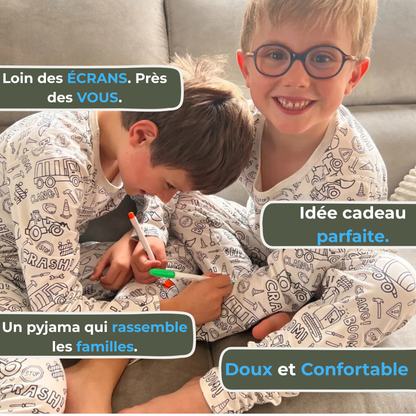 ColorCozy – Ensemble pyjamas unisex • véhicule robuste.