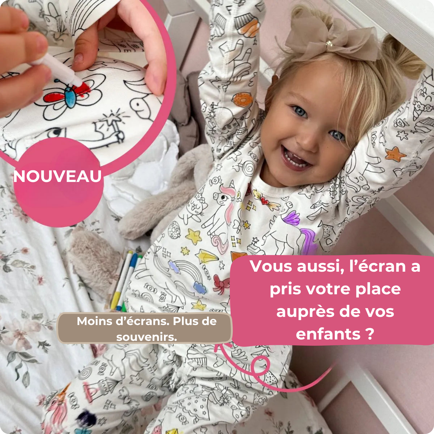ColorCozy – Ensemble pyjamas unisex • Princesses et licornes
